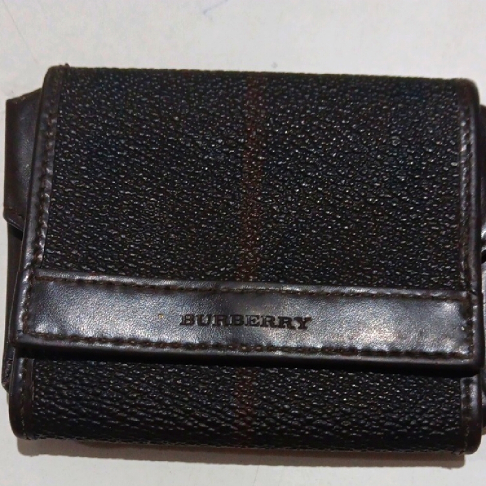Burberry Money Pouch/Card Holder w Dust Bag Authentic Signature EUC Unisex